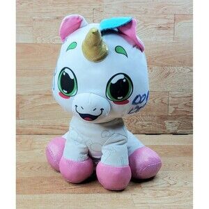 Hallmark Crayola Color 'N Plush Unicorn Draw Wash Reuse 11" Plush Stuffed Animal